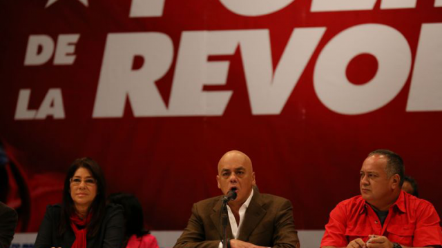 Cilia Flores, Jorge Rodríguez y Diosdado Cabello
