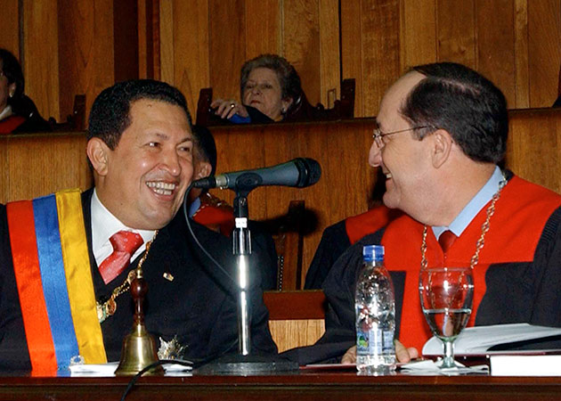 Iván Rincón y Hugo Chávez